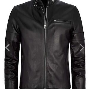Daytona Cafe Style Men's Black Leather Jacket